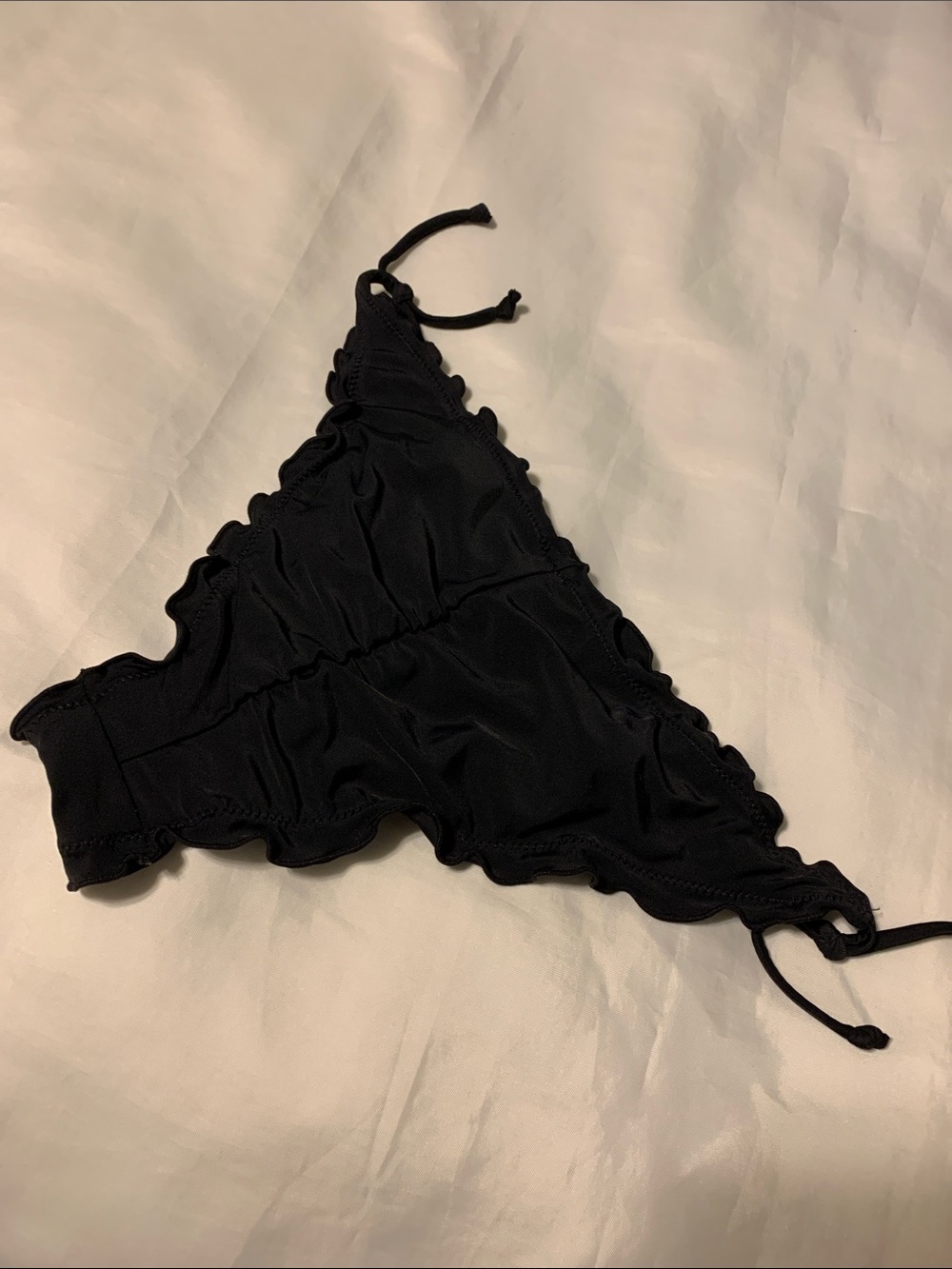 Relleciga Black Ruffle-Side tie Bikini Bottom - Picture 2 of 5